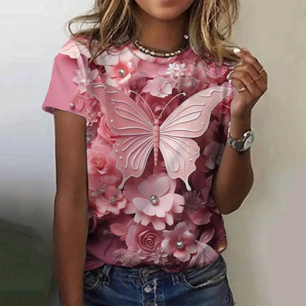 Women 3D Summer Butterfly Casual Shirt - Shirt - FiLiFiTi - Mad Fly Essentials