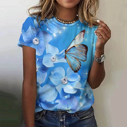 Women 3D Summer Butterfly Casual Shirt - Mad Fly Essentials