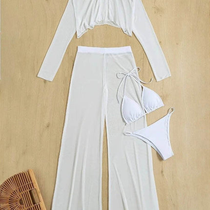 Women 4pc Halter Triangle Bikini Set - Bikini Set - Lyric - Mad Fly Essentials