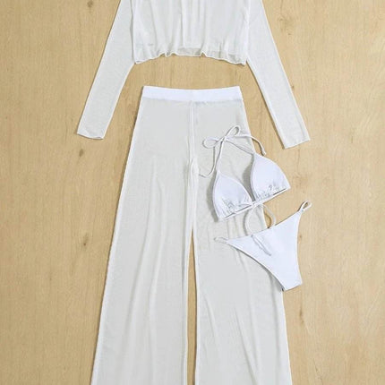 Women 4pc Halter Triangle Bikini Set - Bikini Set - Lyric - Mad Fly Essentials