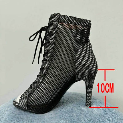 Women 7cm Lace Dance Peep Toe Stiletto High Heels - High Heels - Dream Girl - Mad Fly Essentials