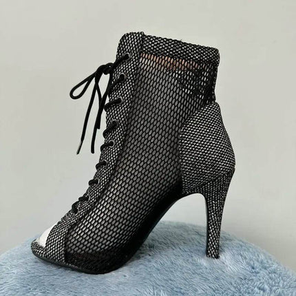 Women 7cm Lace Dance Peep Toe Stiletto High Heels - High Heels - Dream Girl - Mad Fly Essentials