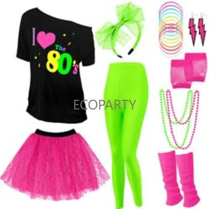 80s Party Accessories Women Costume Set - Mad Fly Essentials