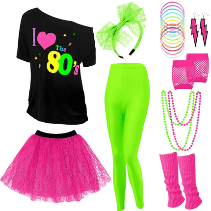 80s Party Accessories Women Costume Set - Mad Fly Essentials