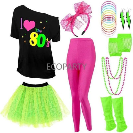 80s Party Accessories Women Costume Set - Mad Fly Essentials