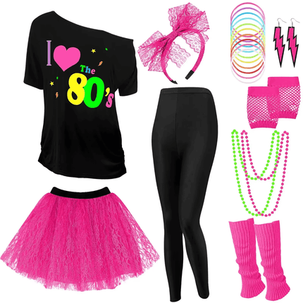 80s Party Accessories Women Costume Set - Mad Fly Essentials