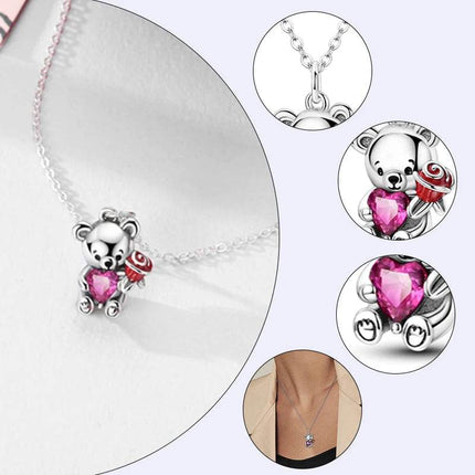 Women 925 Sterling Silver Bear Necklace - Necklace - 925 Sterling Silver - Mad Fly Essentials