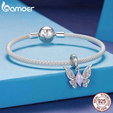 Women 925 Sterling Magic OWL Butterfly Charm Women Accessories - Women Accessories - Bamoer - Mad Fly Essentials