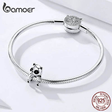 Women 925 Sterling Silver Cat Charm Bracelet - Bracelet - Bamoer - Mad Fly Essentials