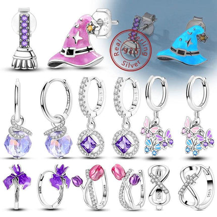 Women 925 Sterling Silver Witch Earrings - Earrings - 925 Sterling Silver - Mad Fly Essentials
