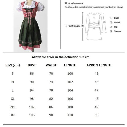 Women Adult Bavaria Oktoberfest Waitress Costume Dress - Costume Dress - Cavalaria Costumes - Mad Fly Essentials