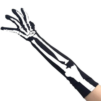 Women Adult Halloween Long Skull Gloves Women Accessories - Mad Fly Essentials