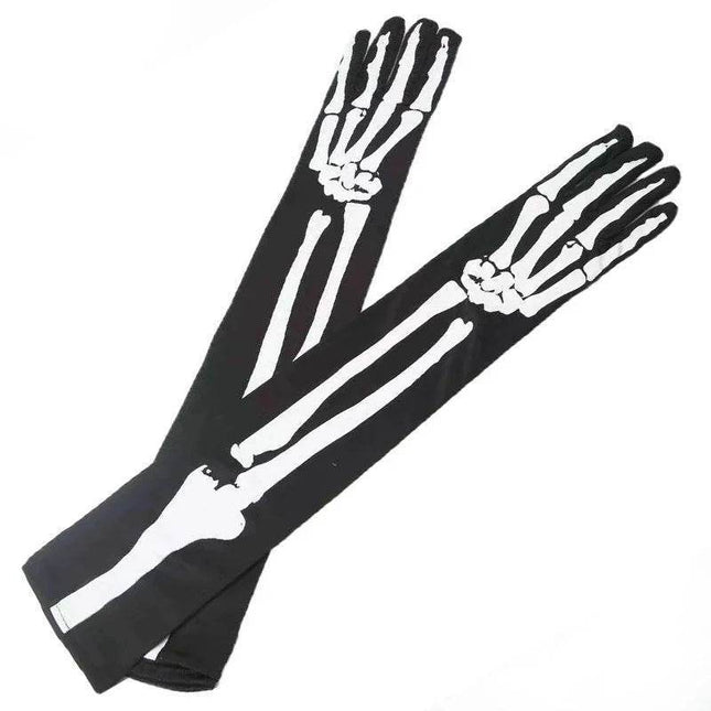 Women Adult Halloween Long Skull Gloves Women Accessories - Women Accessories - Top Party - Mad Fly Essentials