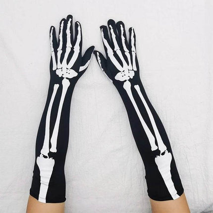 Women Adult Halloween Long Skull Gloves Women Accessories - Women Accessories - Top Party - Mad Fly Essentials