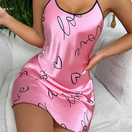 Women Alien Fashion Satin Nightgown - Mad Fly Essentials