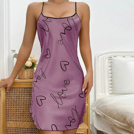 Women Alien Fashion Satin Nightgown - Mad Fly Essentials
