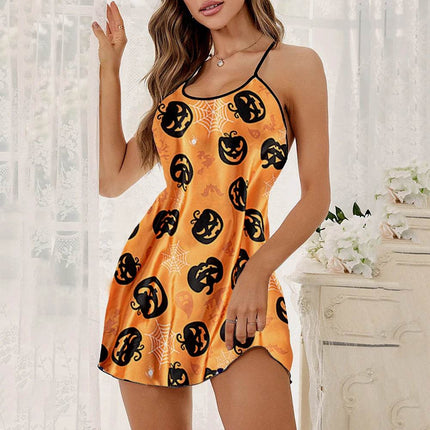 Women Alien Fashion Satin Nightgown - Mad Fly Essentials