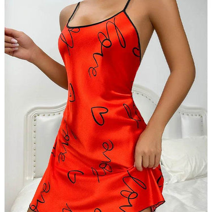 Women Alien Fashion Satin Nightgown - Mad Fly Essentials