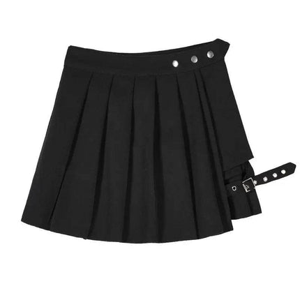 Women All Match Tartan Pleated Mini Skirt - Mini Skirt - InsGoth - Mad Fly Essentials
