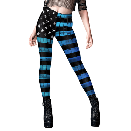 Women American Flag Striped Yoga Fitness Leggings - Fitness Leggings - You're My Secret - Mad Fly Essentials
