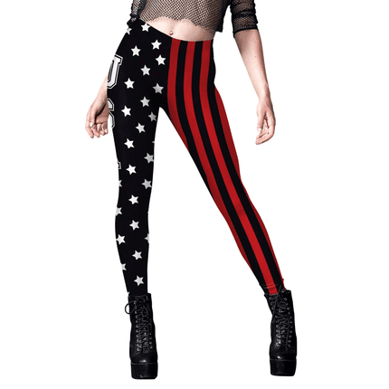 Women American Flag Striped Yoga Fitness Leggings - Fitness Leggings - You're My Secret - Mad Fly Essentials