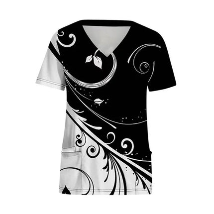 Women Animal Sea - Horse Clinic Uniform Nursing Scrub - Nursing Scrub - Hennar - Mad Fly Essentials