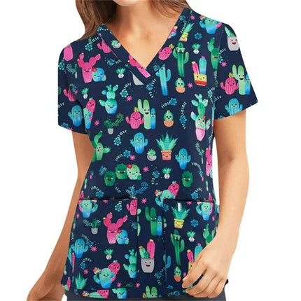 Women Animal Sea - Horse Clinic Uniform Nursing Scrub - Nursing Scrub - Hennar - Mad Fly Essentials