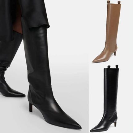 Women Autumn Pointed Slim High Heel Knee High Boots - Boots - ASILETO - Mad Fly Essentials