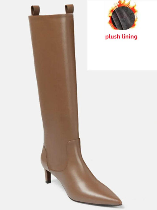 Women Autumn Pointed Slim High Heel Knee High Boots - Boots - ASILETO - Mad Fly Essentials