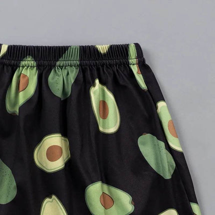 Women Avocado Print Pajama Set - Pajama Set - Animal Unicorn - Mad Fly Essentials