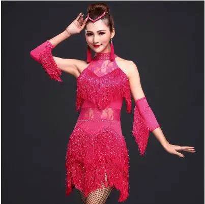Women Ballroom Salsa Latin Blue Pink Dance Party Dress - Party Dress - Dancer's Vitality - Mad Fly Essentials