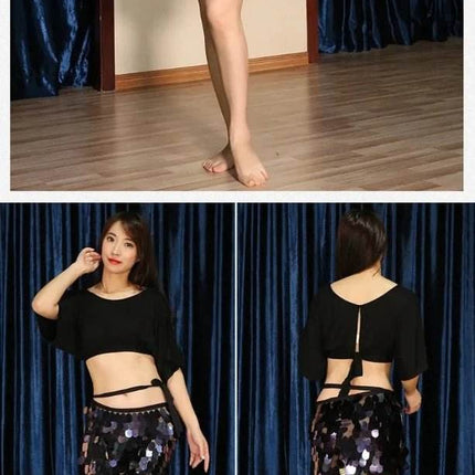 Women Belly Dance 2pc Sequin Costume Set - Costume Set - Vila&Yomi - Mad Fly Essentials