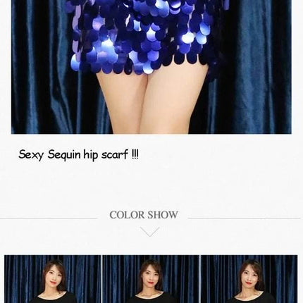 Women Belly Dance 2pc Sequin Costume Set - Costume Set - Vila&Yomi - Mad Fly Essentials