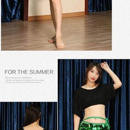 Women Belly Dance 2pc Sequin Costume Set - Costume Set - Vila&Yomi - Mad Fly Essentials