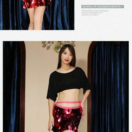 Women Belly Dance 2pc Sequin Costume Set - Mad Fly Essentials