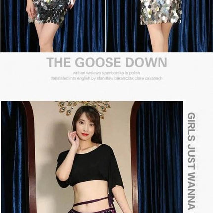 Women Belly Dance 2pc Sequin Costume Set - Costume Set - Vila&Yomi - Mad Fly Essentials