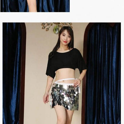 Women Belly Dance 2pc Sequin Costume Set - Costume Set - Vila&Yomi - Mad Fly Essentials