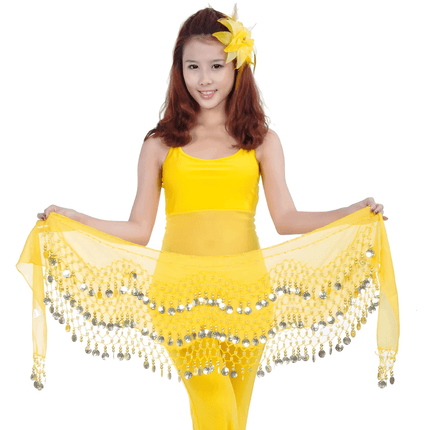 Women Belly Dance Golden Hip Waist Costume Scarf - Scarf - Dancer's Vitality - Mad Fly Essentials
