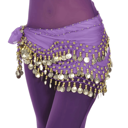 Women Belly Dance Golden Hip Waist Costume Scarf - Scarf - Dancer's Vitality - Mad Fly Essentials