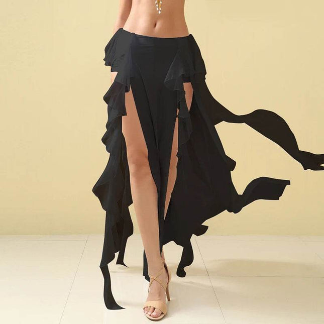 Women Belly Dancing Double Split Skirt - Skirt - Costumes Plus - Mad Fly Essentials