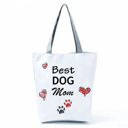 Women Best Dog Mom Love Travel Handbags - Mad Fly Essentials