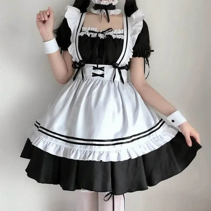 Women Black Cosplay Maid Costume - Costume - Cavalaria Costumes - Mad Fly Essentials