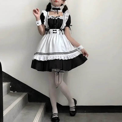 Women Black Cosplay Maid Costume - Costume - Cavalaria Costumes - Mad Fly Essentials