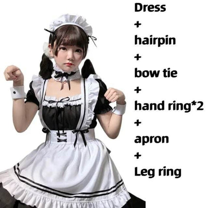 Women Black Cosplay Maid Costume - Costume - Cavalaria Costumes - Mad Fly Essentials