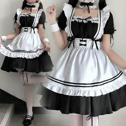 Women Black Cosplay Maid Costume - Costume - Cavalaria Costumes - Mad Fly Essentials