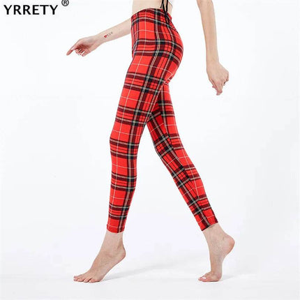 Women Black Plaid 3D Fitness Leggings - Fitness Leggings - Fitness Essentials - Mad Fly Essentials