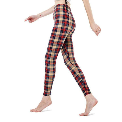 Women Black Plaid 3D Fitness Leggings - Fitness Leggings - Fitness Essentials - Mad Fly Essentials