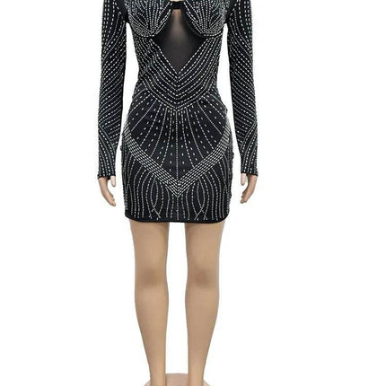 Women Black Sequin Mini Party Dress - Party Dress - Passion Goddess - Mad Fly Essentials