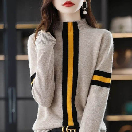 Women Black Stripe Goth Vintage 90's Sweater - Sweater - ANPOETCHY - Mad Fly Essentials