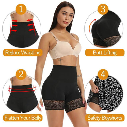Women Black Tummy - Control Shaper Shorts - Shorts - Vaslanda - Mad Fly Essentials
